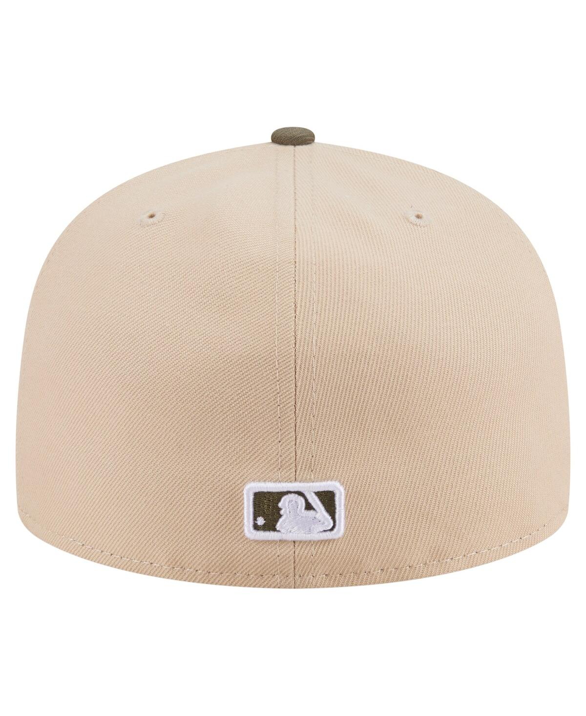 New Era Men's Light Beige/olive Philadelphia Phillies Two-tone Color Pack A-frame 59fifty Fitted Hat In Multi