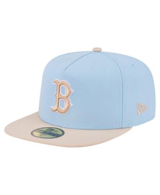New Era - Men's Light Blue/Cream Boston Red Sox Two-Tone Color Pack A-Frame 59FIFTY Fitted Hat
