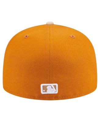 Men's Orange/Light Beige New York Yankees Two-Tone Color Pack A-Frame 59FIFTY Fitted Hat