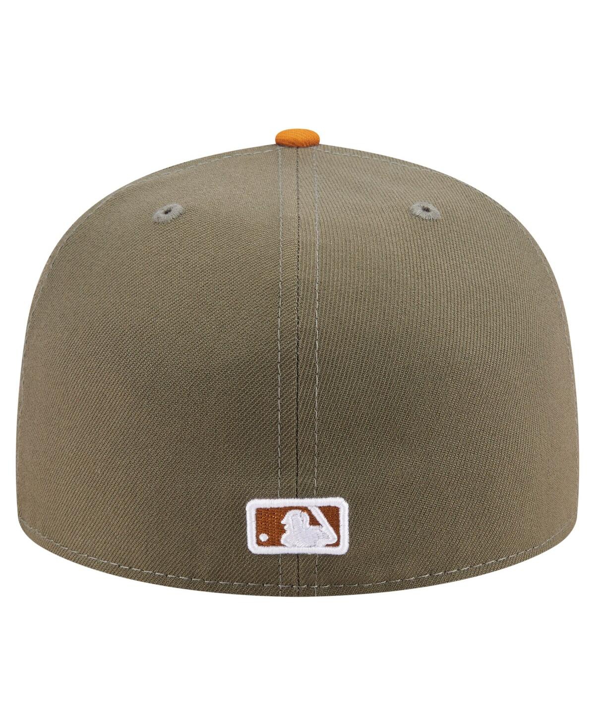 New Era Men's Olive/Orange San Francisco Giants Two-Tone Color Pack A-Frame 59FIFTY Fitted Hat