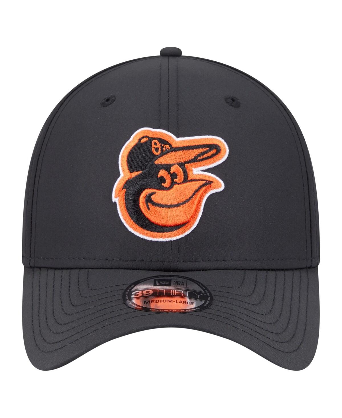 New Era Men's Black Baltimore Orioles Night 39thirty Flex Hat In Black