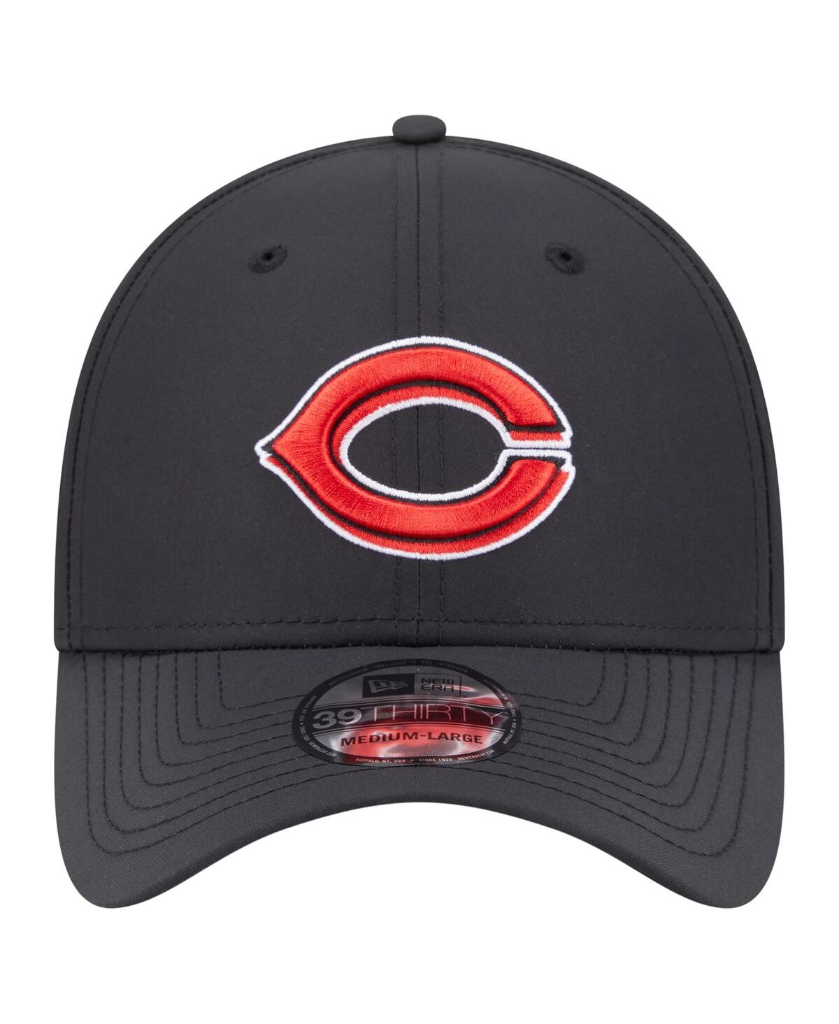 New Era Men's Black Cincinnati Reds Night 39thirty Flex Hat In Black