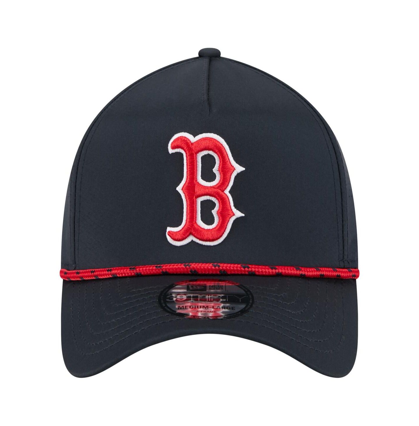 Мужская кепка New Era Navy Boston Red Sox 39THIRTY A-Frame Perforated Flex Hat — фото 5