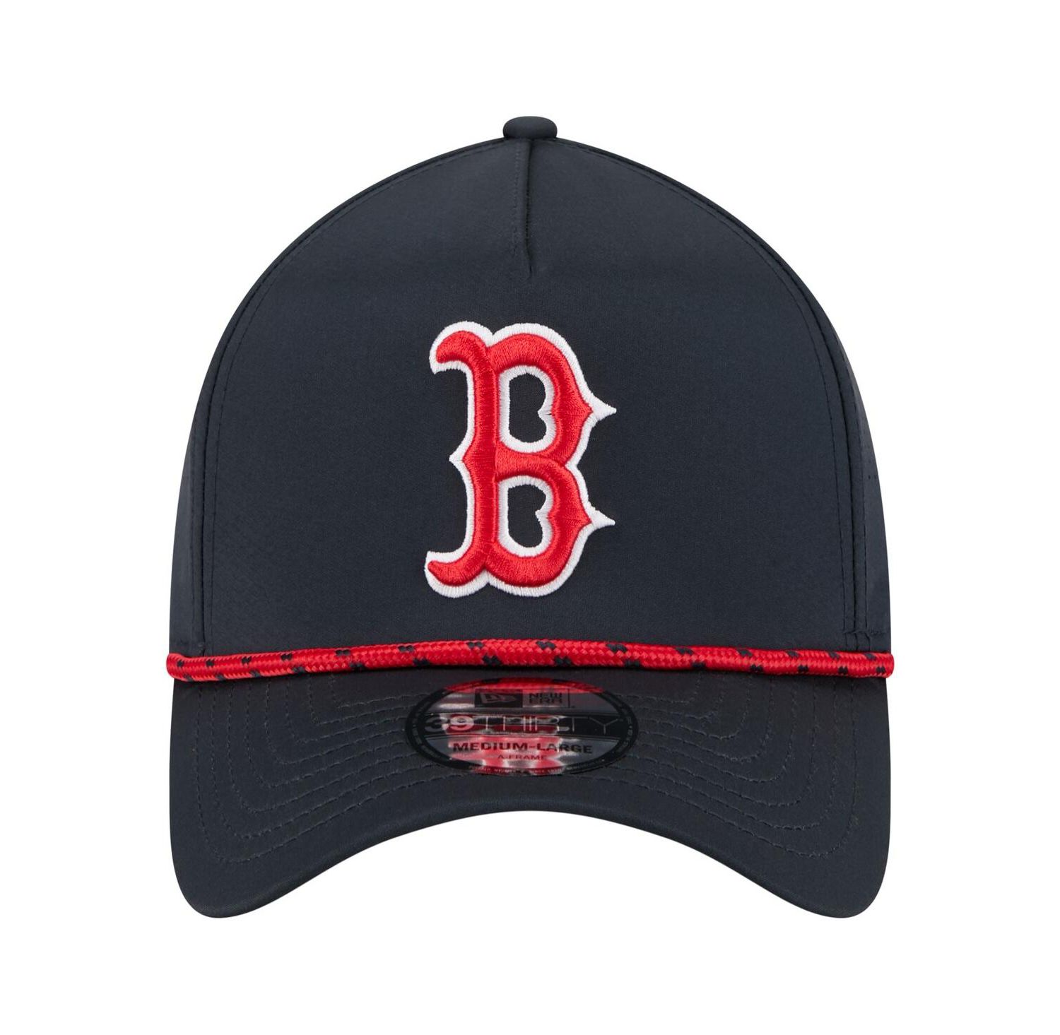 Men's Navy Boston Red Sox 39THIRTY A-Frame Perforated Flex Hat