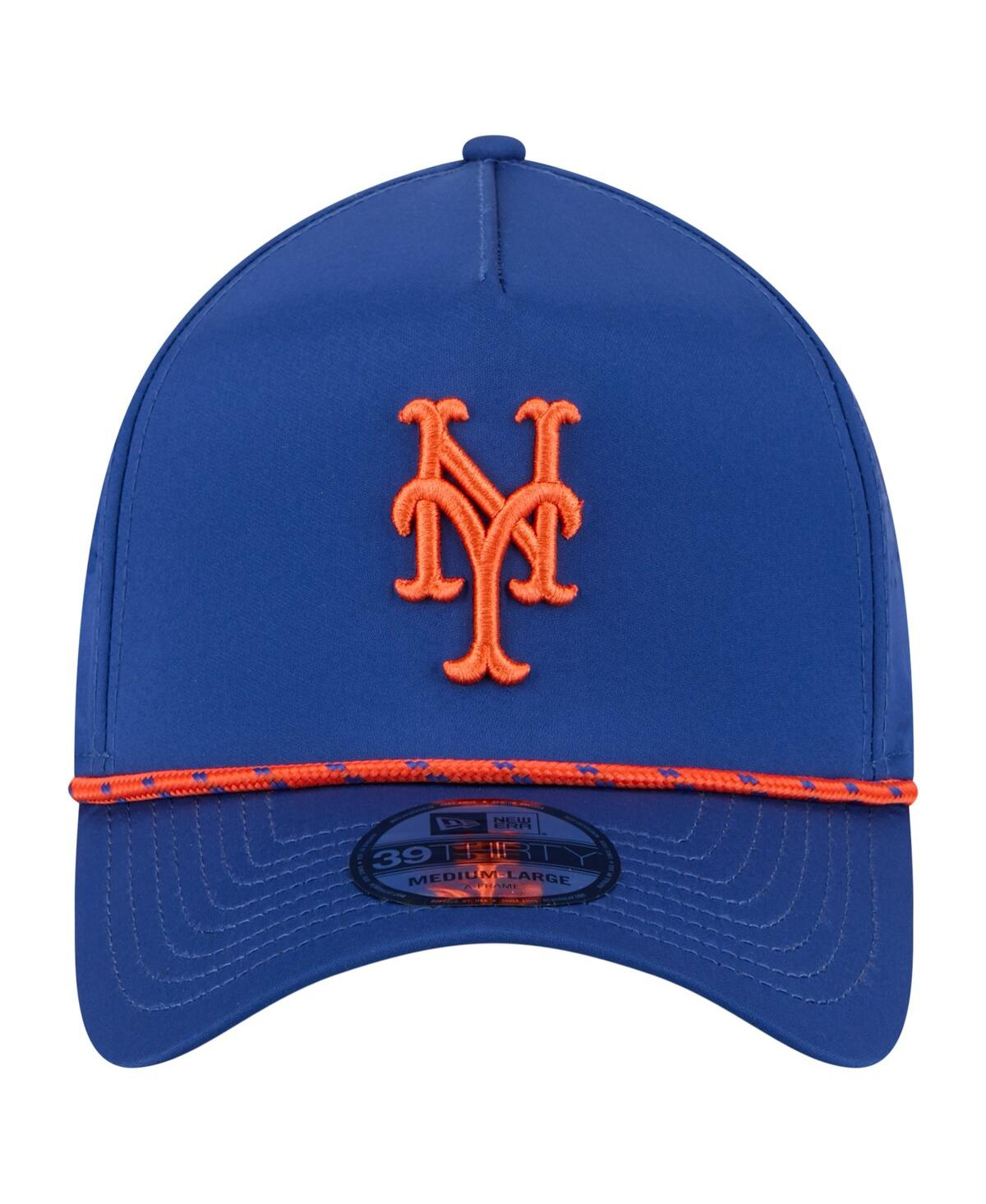 New Era Men's Royal New York Mets 39thirty A-frame Perforated Flex Hat In Blue