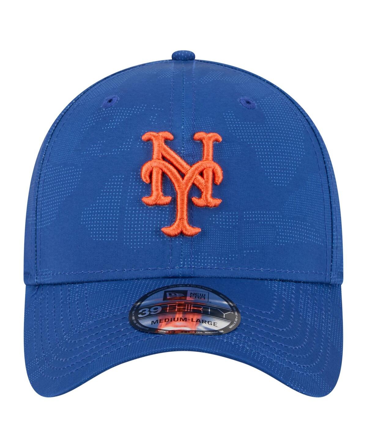 New Era Men's Royal New York Mets Tonal Camo 39thirty Flex Hat In Blue