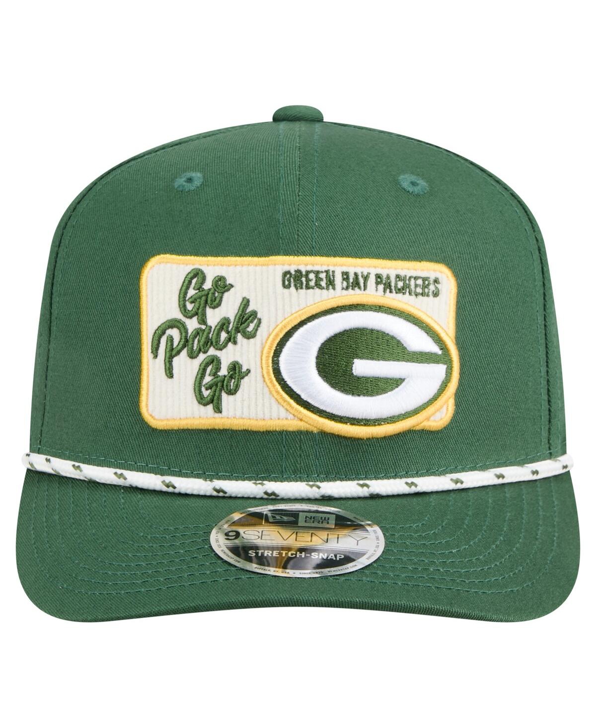 New Era Men's Green Green Bay Packers Chant 9seventy Stretch-snap Hat In Green