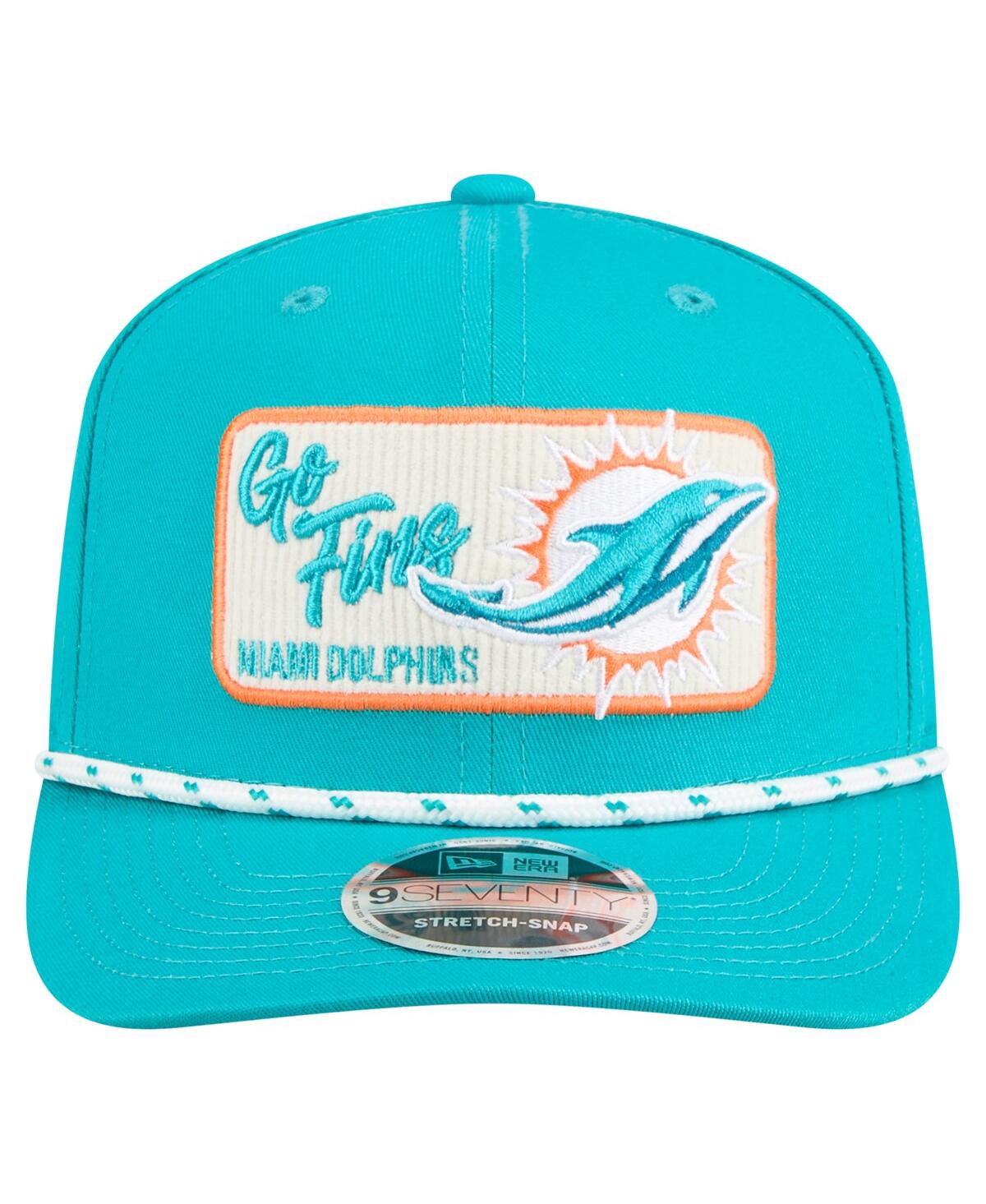 New Era Men's Aqua Miami Dolphins Chant 9seventy Stretch-snap Hat In Blue