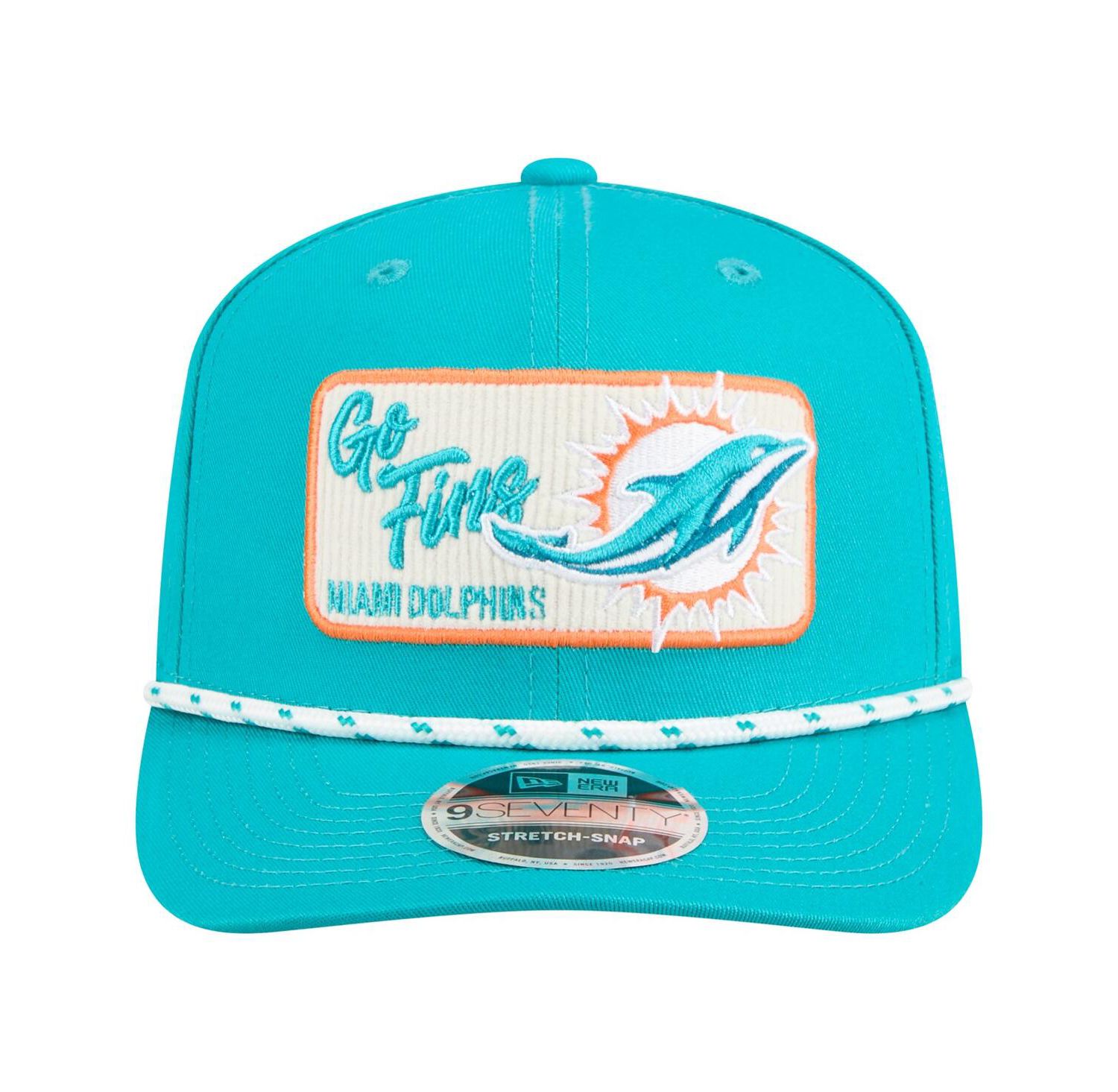 Men's Aqua Miami Dolphins Chant 9SEVENTY Stretch-Snap Hat