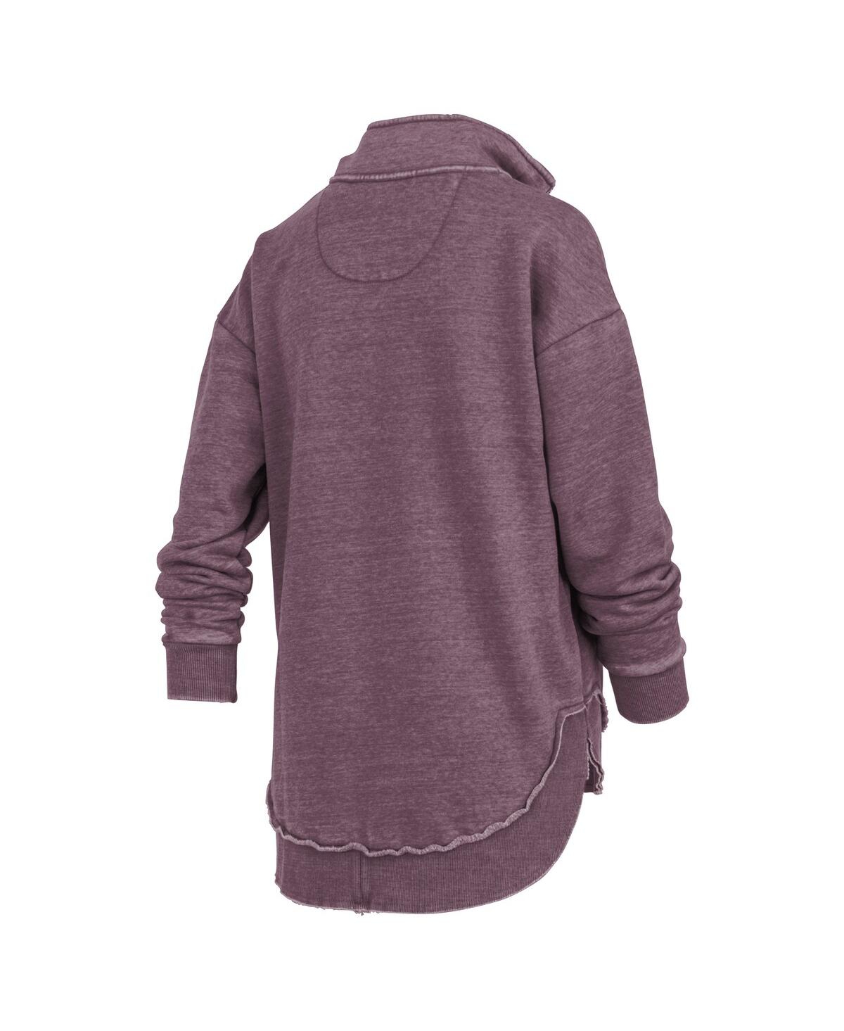 Pressbox Maroon Texas A&m Aggies Northfork Sojourn Poncho Quarter-zip Sweatshirt In Burgundy