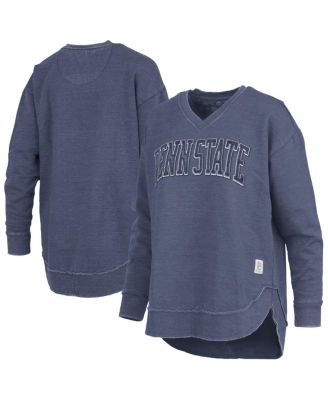Pressbox - Women's Navy Penn State Nittany Lions Westin Poncho V-Neck Pullover Sweatshirt