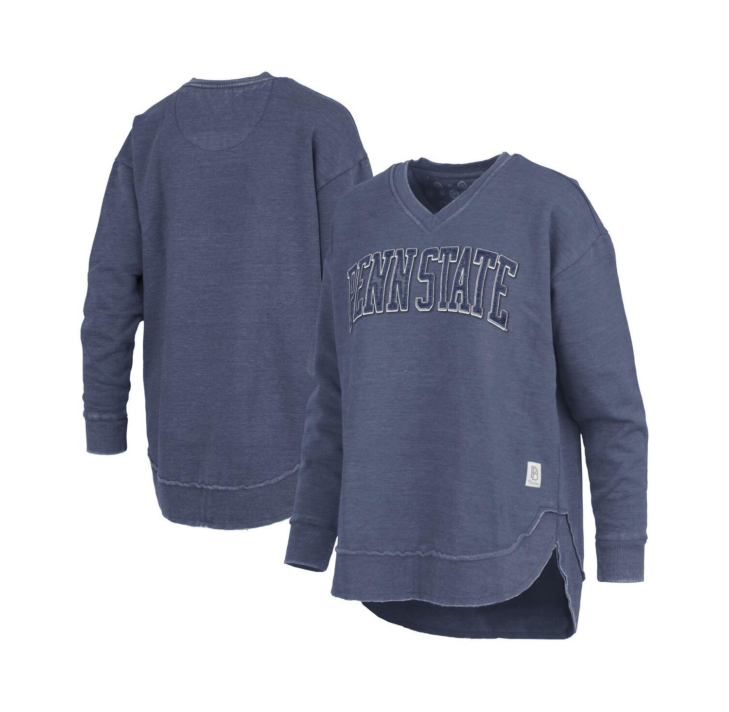 Women's Navy Penn State Nittany Lions Westin Poncho V-Neck Pullover Sweatshirt