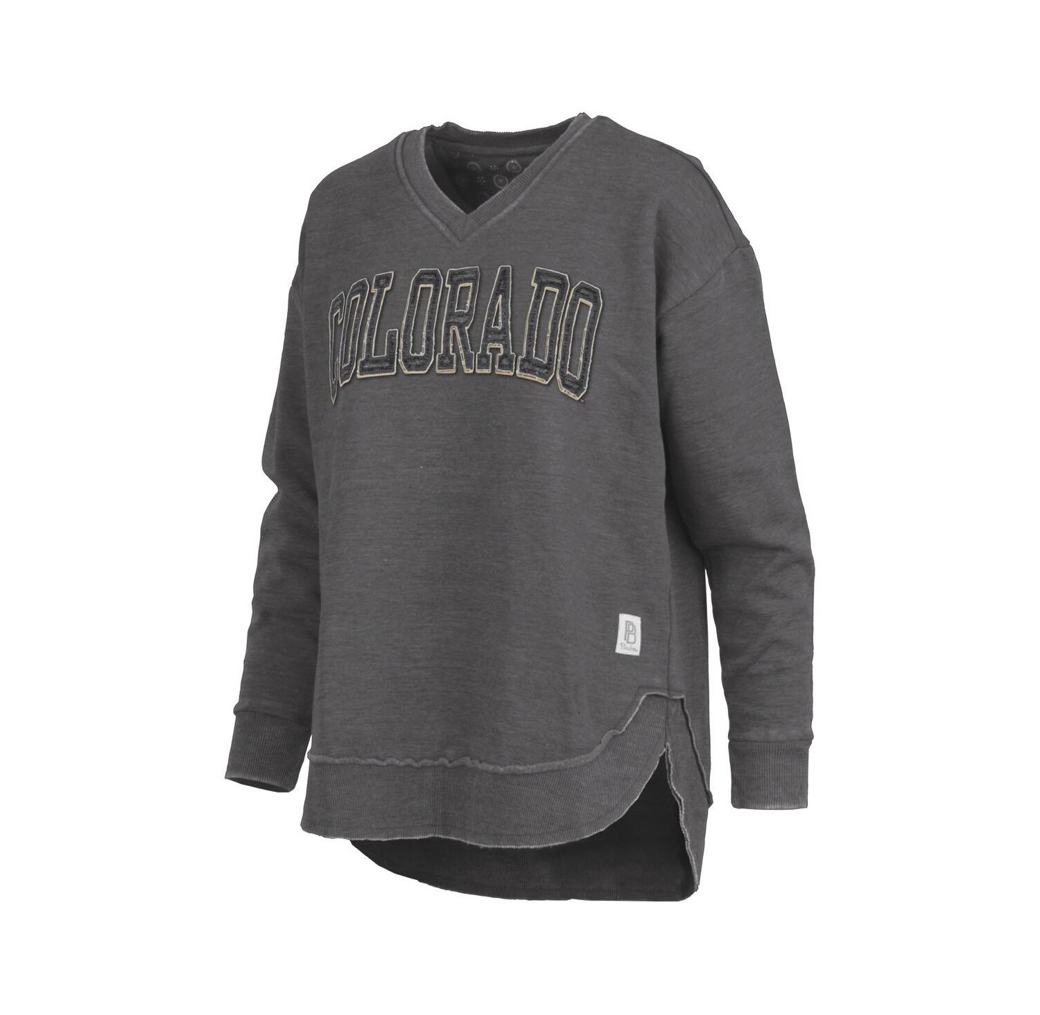 Women's Black Colorado Buffaloes Westin Poncho V-Neck Pullover Sweatshirt