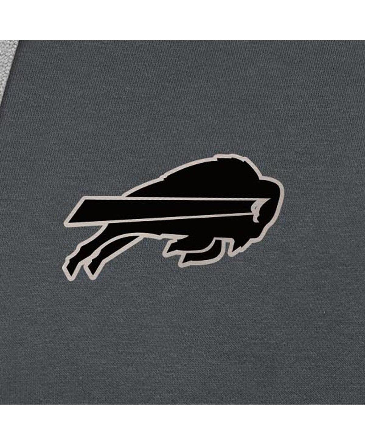 Antigua Men's Charcoal Buffalo Bills Brushed Carbon Victory Pullover Hoodie In Gray