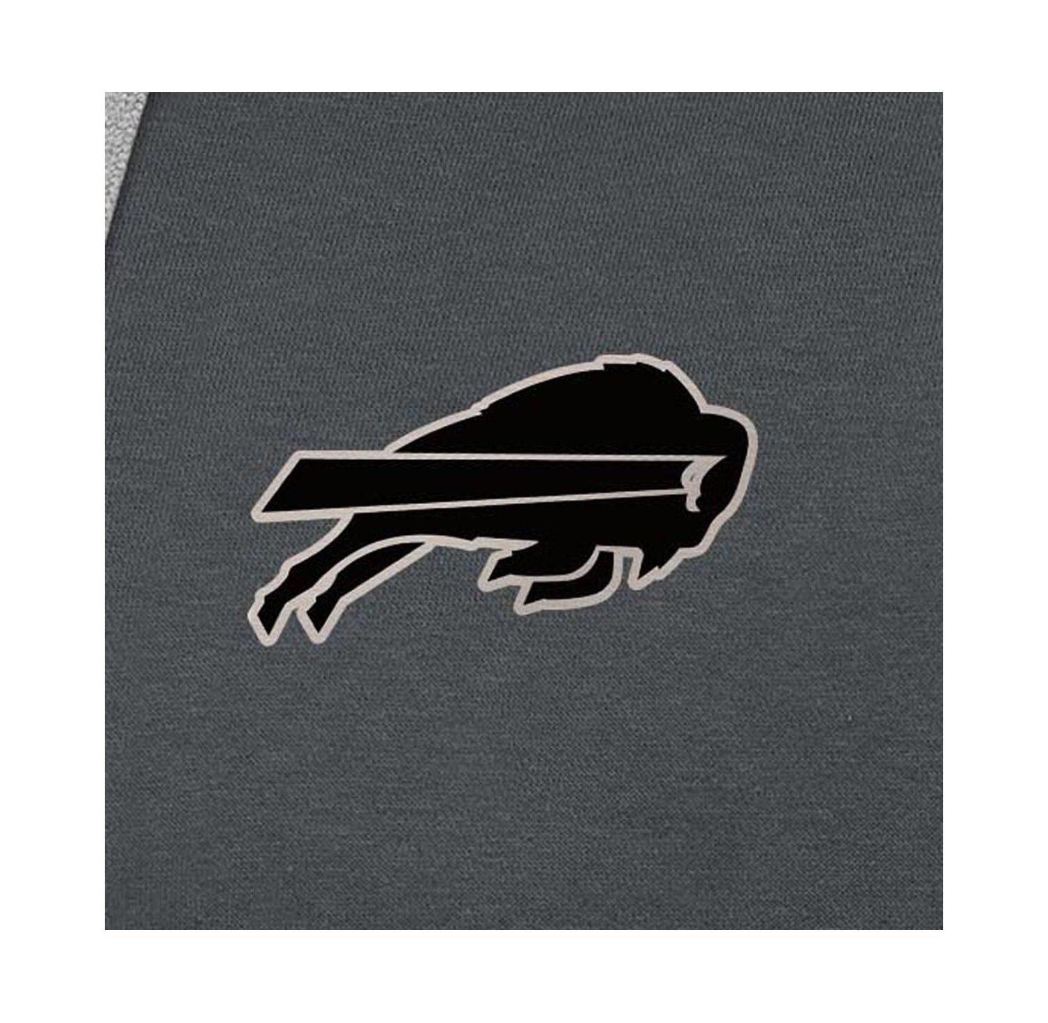 Men's Charcoal Buffalo Bills Brushed Carbon Victory Pullover Hoodie