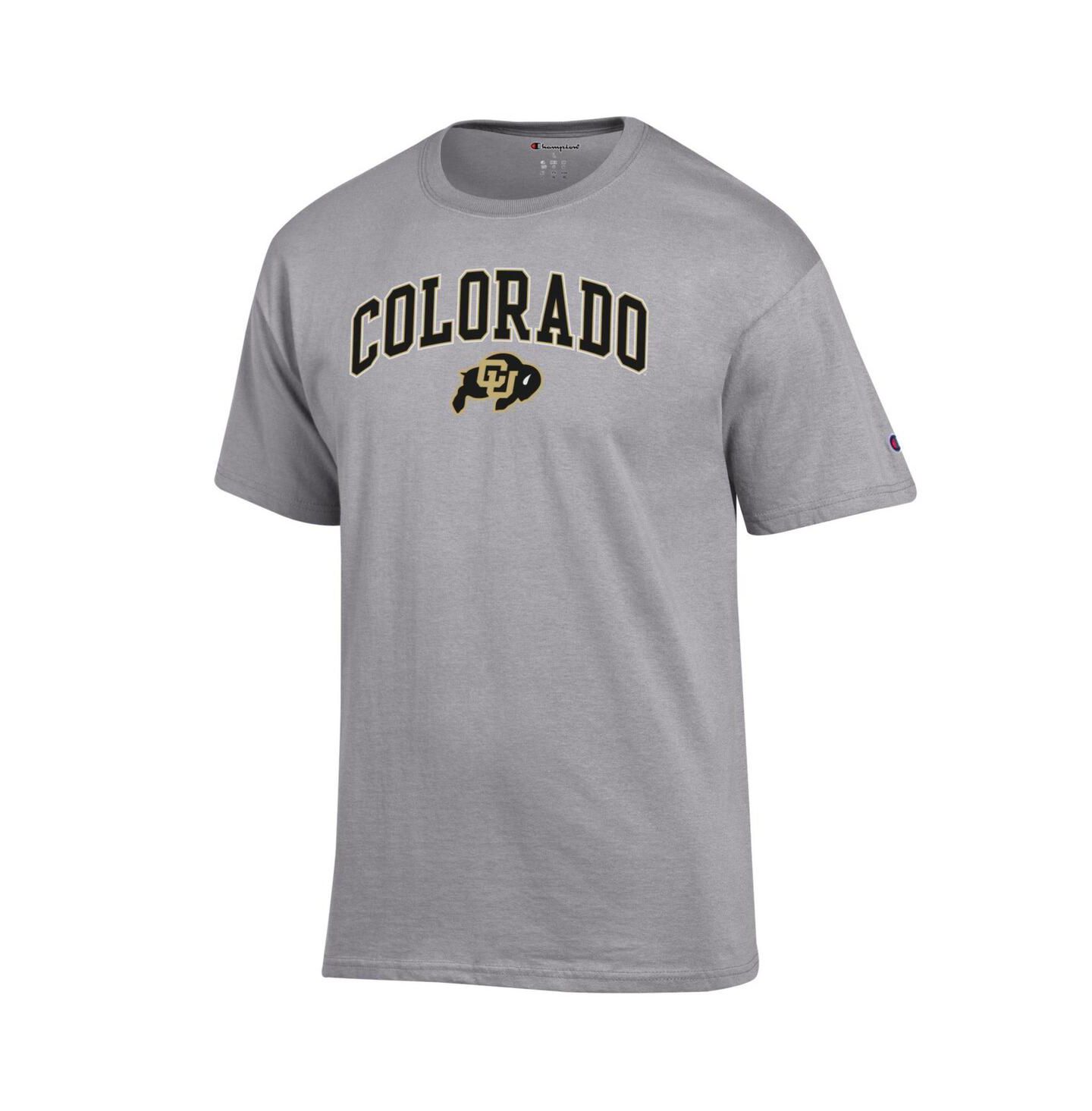 Мужская футболка Champion Heather Gray Colorado Buffaloes Arch Over Logo — фото 3