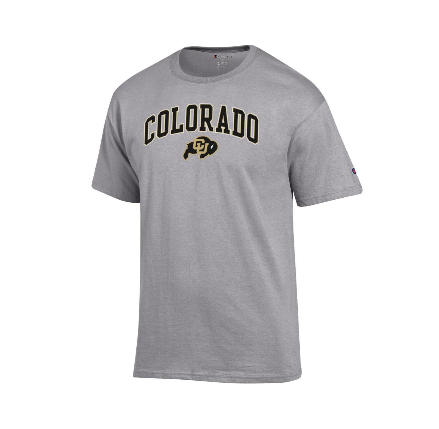 Men's Heather Gray Colorado Buffaloes Arch Over Logo T-Shirt