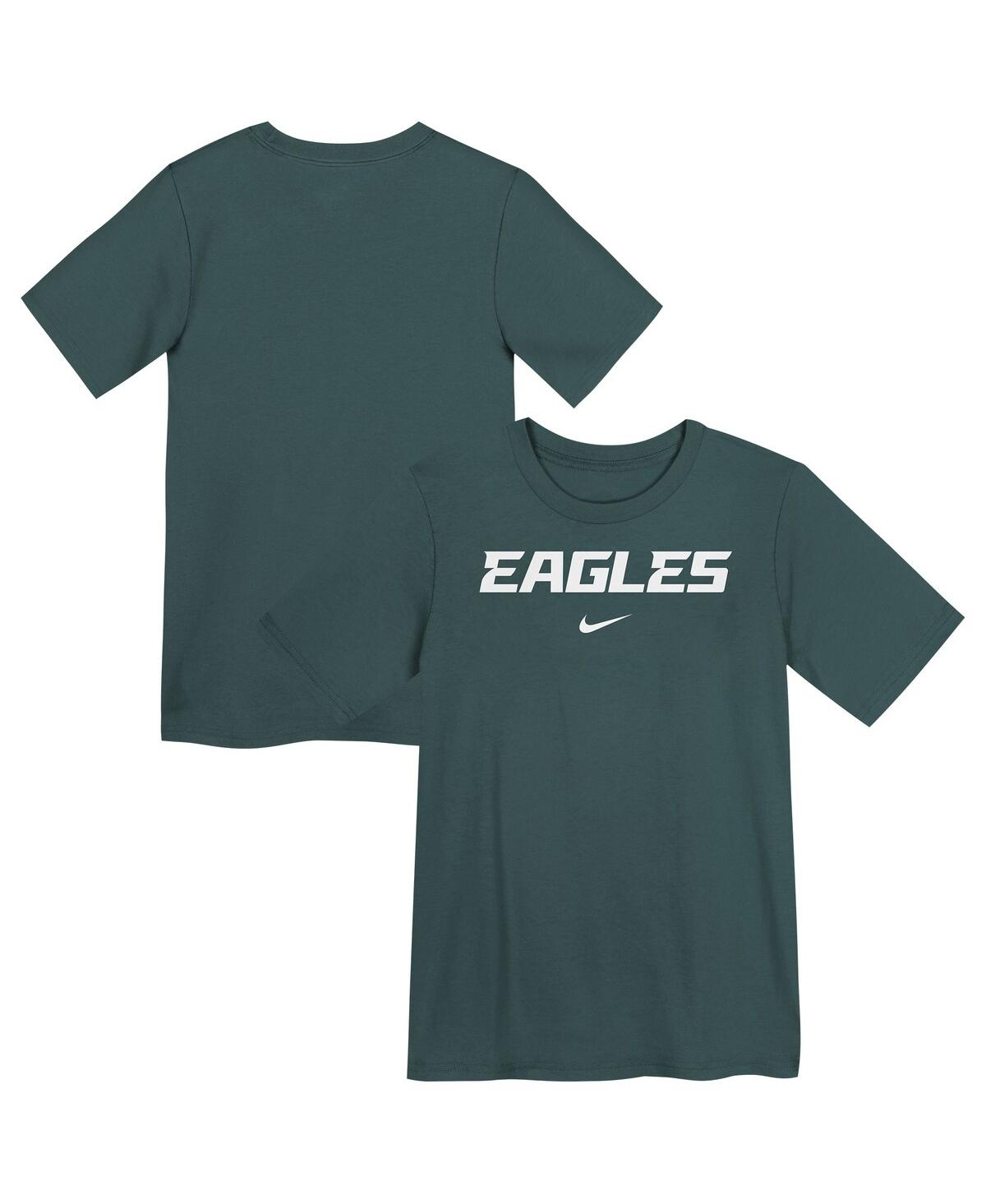 Nike Preschool Midnight Green Philadelphia Eagles Wordmark T-shirt In Green