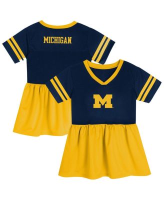 Outerstuff - Toddler Navy/Maize Michigan Wolverines Stadium Lights Fashion Jersey Dress