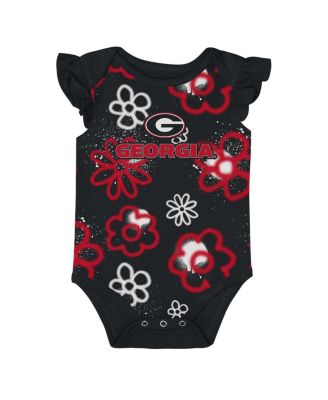 Baby Boys and Girls 2-Piece Red/Black Georgia Bulldogs Little Sunshine Bodysuit Set