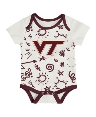 Baby Boys and Girls 3-Pack Virginia Tech Hokies All Day Play Bodysuit Set