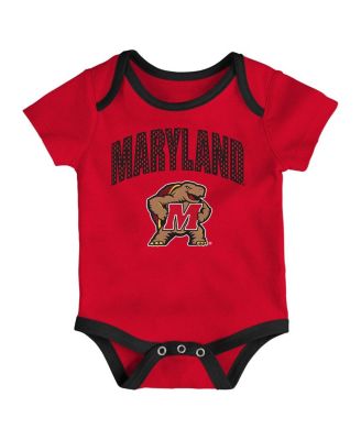 Baby Boys and Girls 3-Piece Maryland Terrapins All Day Play Bodysuit Set