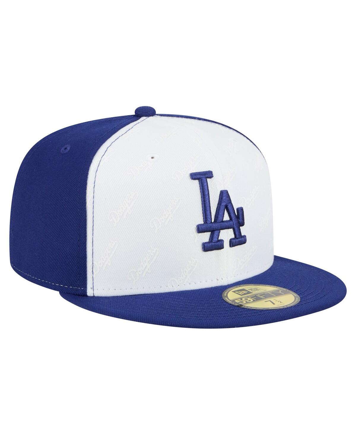 New Era Men's White/royal Los Angeles Dodgers Repeat 59fifty Fitted Hat In Multi
