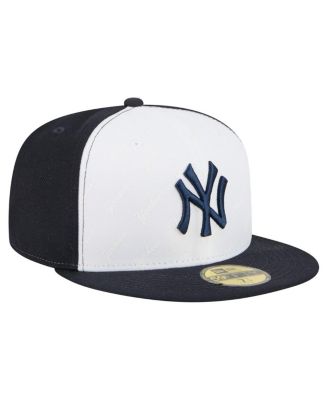 Men's White/Navy New York Yankees Repeat 59FIFTY Fitted Hat