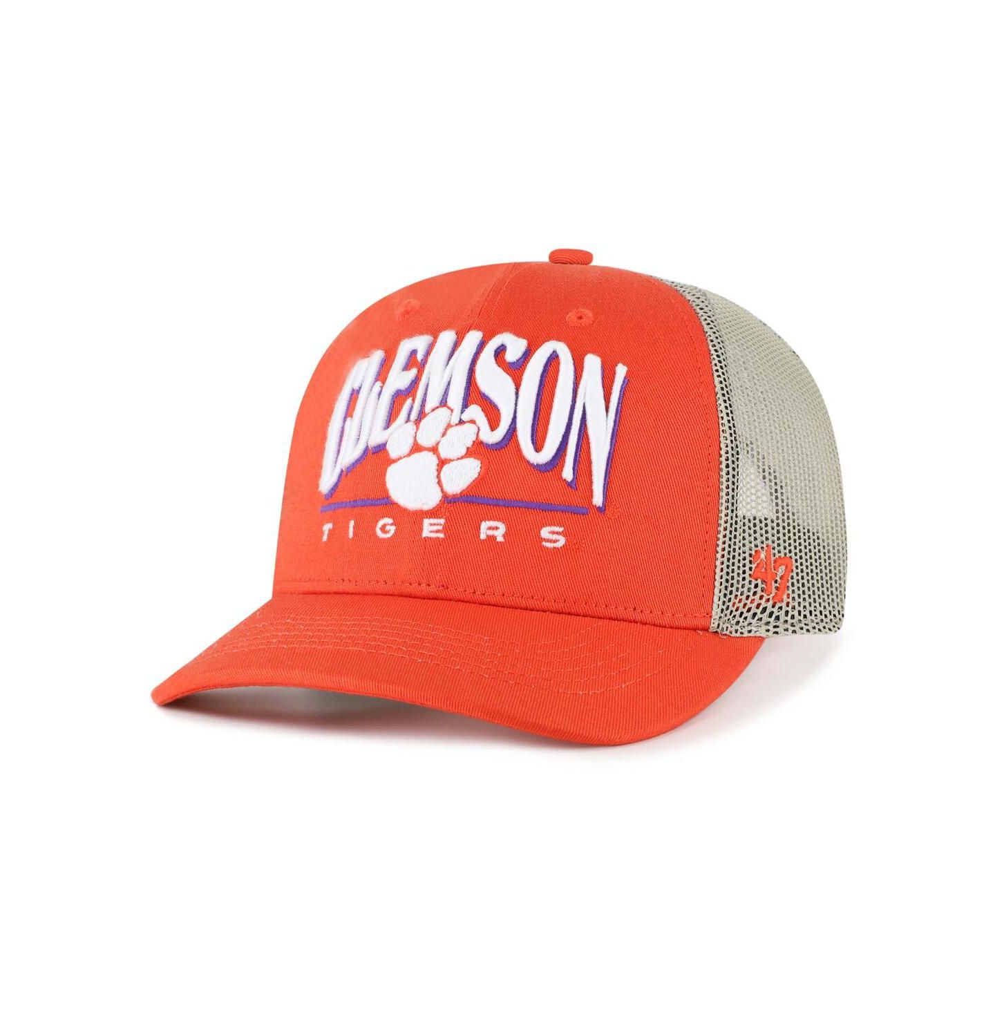 Мужская кепка '47 Brand Orange Clemson Tigers Arid Adjustable Trucker Hat — фото 1