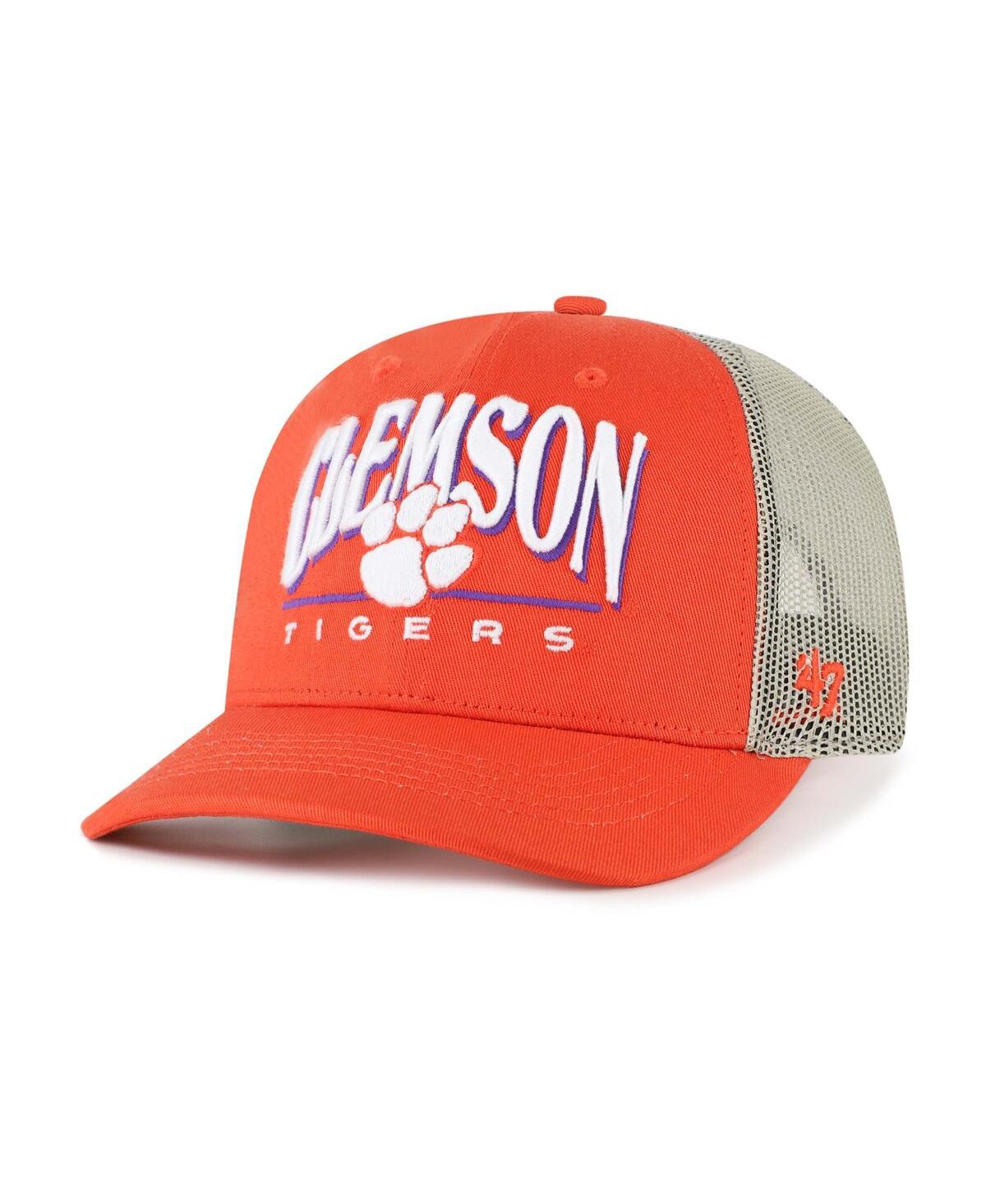47 Brand Men's Orange Clemson Tigers Arid Adjustable Trucker Hat In Orange