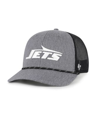 '47 Brand - Men's Heather Charcoal New York Jets Carbon Rope Trucker Adjustable Hat