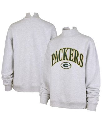 47 Brand Women's Heather Gray Green Bay Packers Vantage Mock Neck