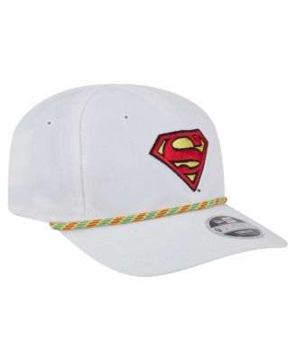 Big Boys and Girls White Superman Multi Rope 9SEVENTY Stretch snap Hat