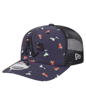 New Era - Men's Black Athletics Adventure Drinks Pattern 9SEVENTY Stretch-Snap Hat