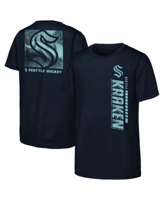 Outerstuff - Big Boys and Girls Navy Seattle Kraken Atmosphere T-Shirt