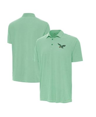 Antigua - Men's Kelly Green/White Philadelphia Eagles Twine Performance Polo Shirt