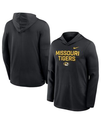 Nike - Men's Black Missouri Tigers 2025 Sideline Dri-FIT Long Sleeve Hoodie T-Shirt