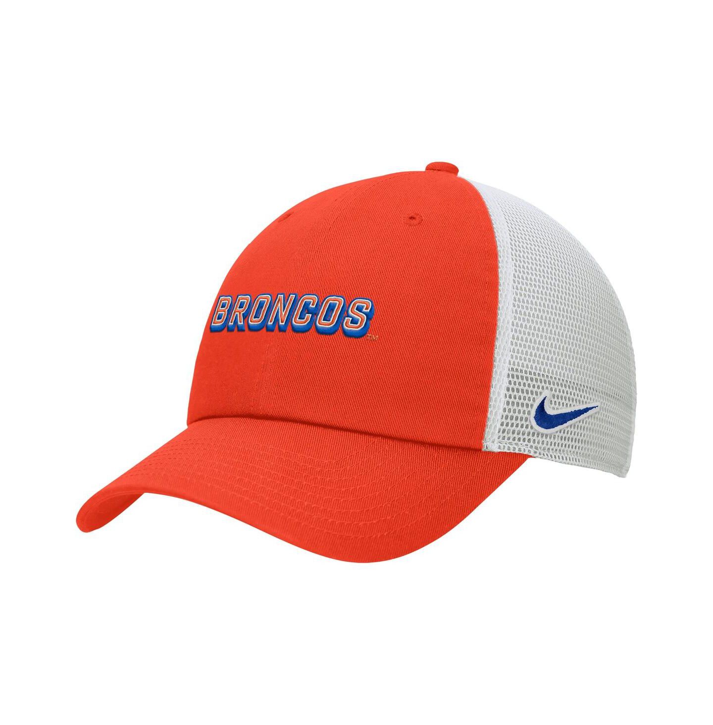 Мужская кепка Nike Orange Boise State Broncos On-Field Club Adjustable Trucker Hat — фото 1