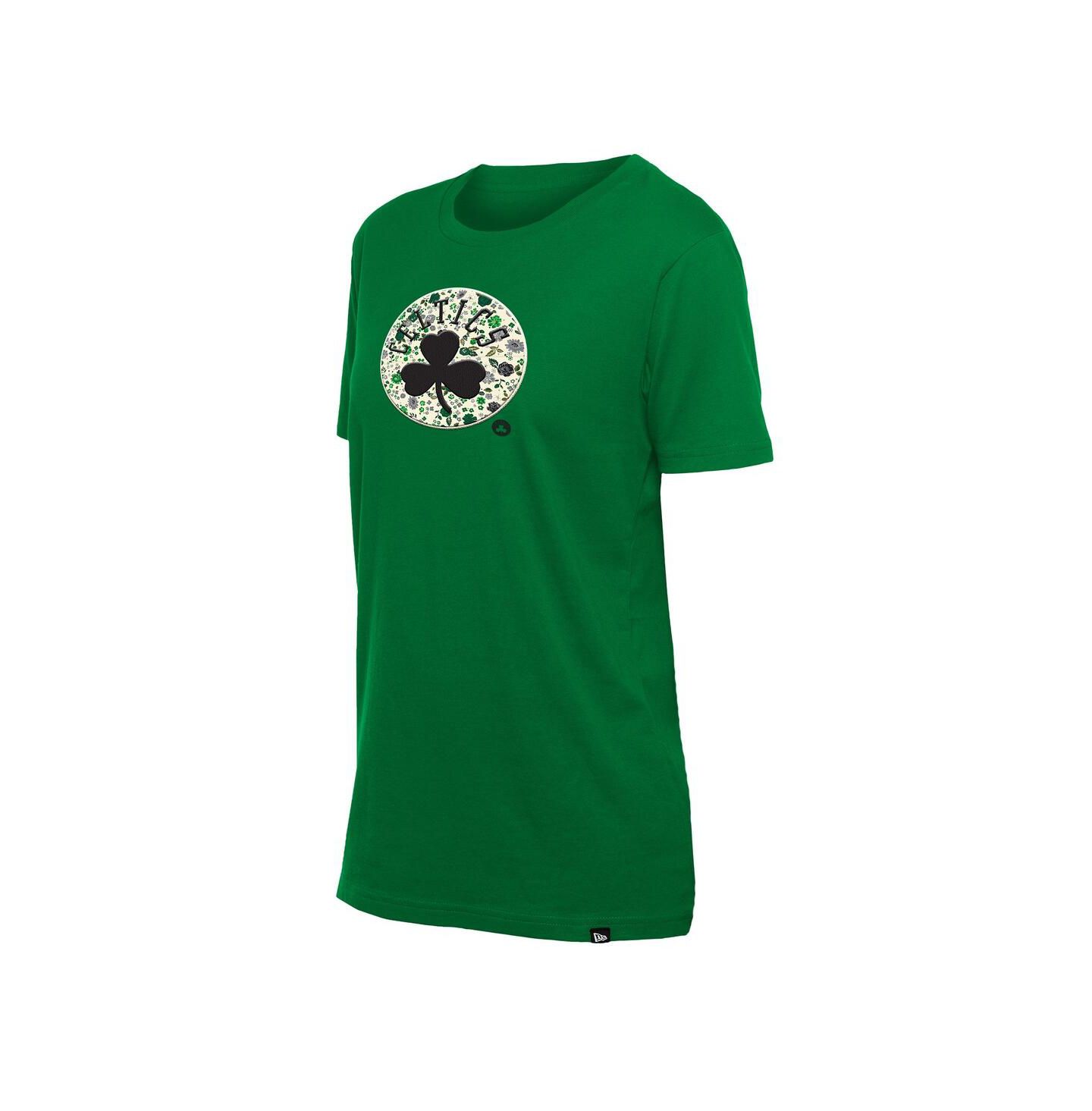 Женская футболка New Era Kelly Green Boston Celtics Glam Game Flower — фото 3