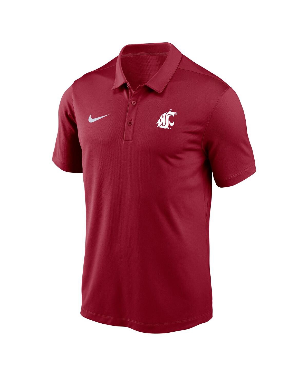 Nike Men's Crimson Washington State Cougars Victory Solid Performance Polo Shirt In Burgundy