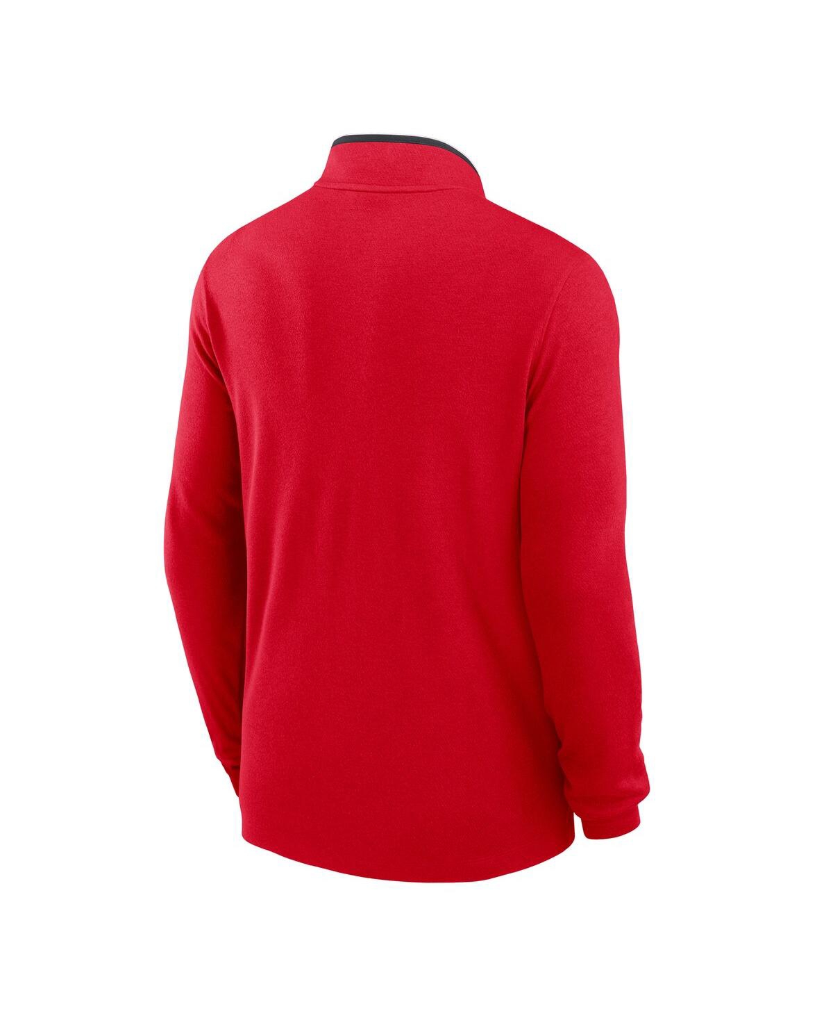 Nike Men's Scarlet Rutgers Scarlet Knights Dri-fit Victory Quarter-zip Pullover Sweatshirt In Red