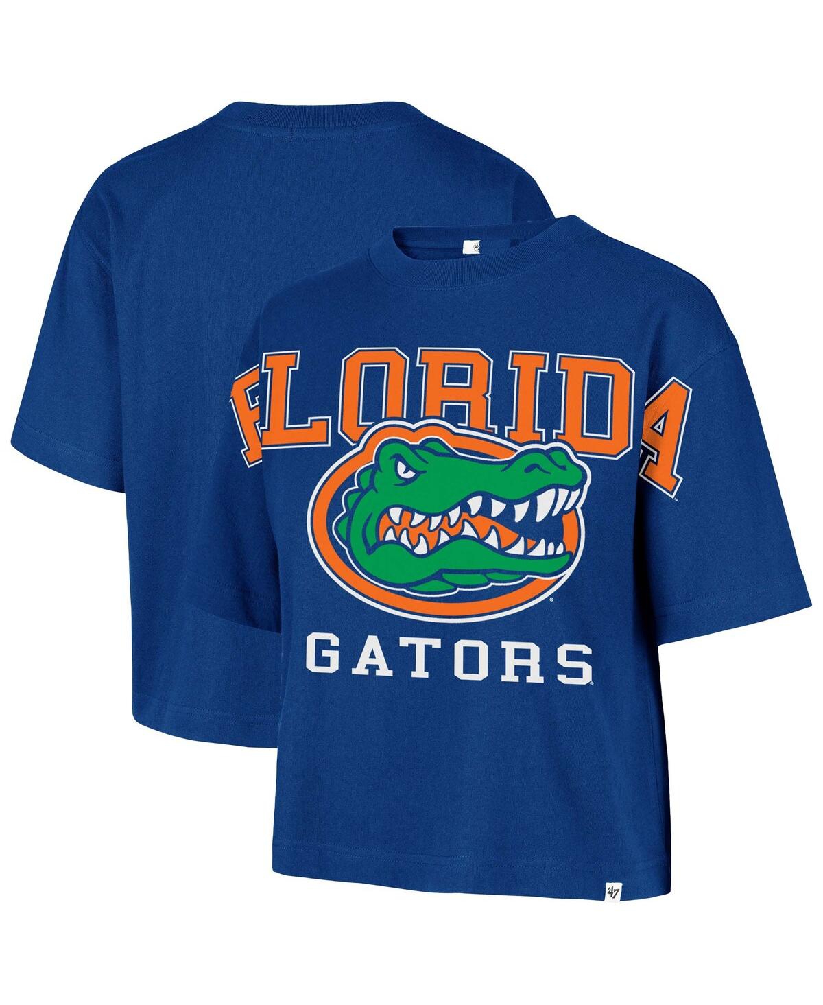 47 Brand '47 Royal Florida Gators Outreach City Relaxed Cropped T-shirt In Blue