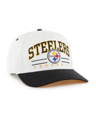 Men's White/Black Pittsburgh Steelers Roscoe Two-Toned Hitch Adjustable Hat
