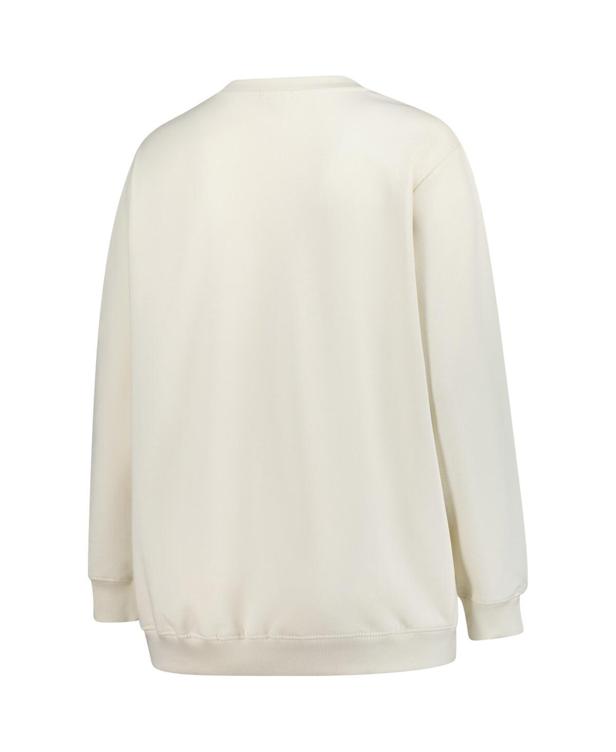 Fanatics Women's Cream Chicago Bears Plus Size Shooting Star Pullover Sweatshirt In White