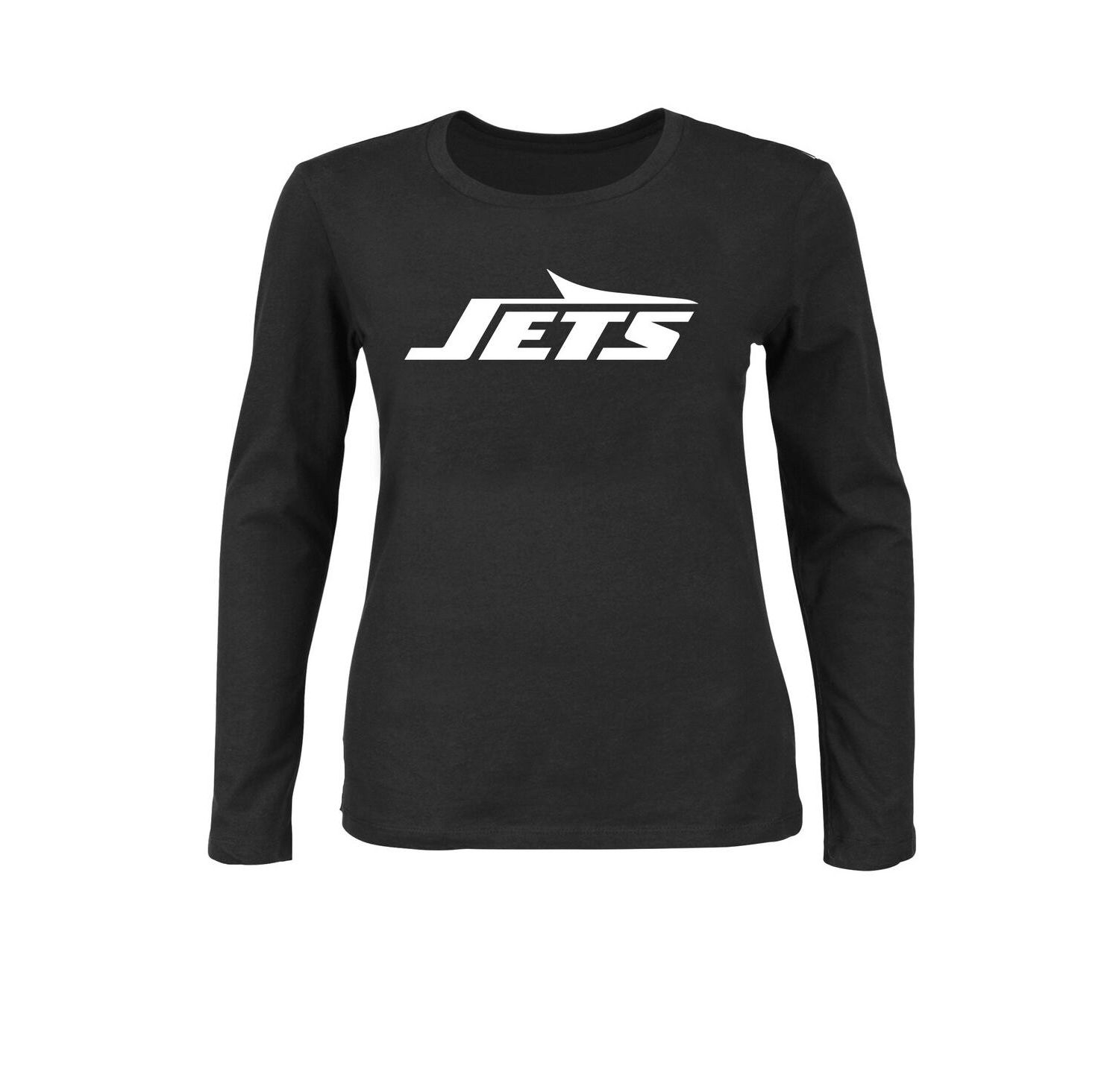 Women's Black New York Jets Plus Size Long Sleeve T-Shirt