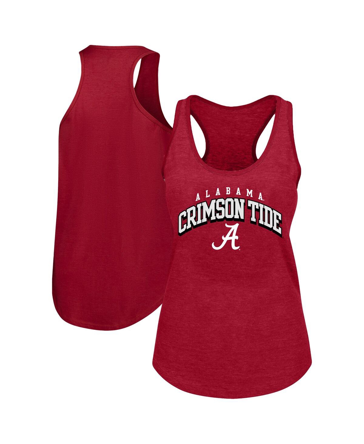Fanatics Women's Crimson Alabama Crimson Tide Plus Size Arch Tank Top In Red
