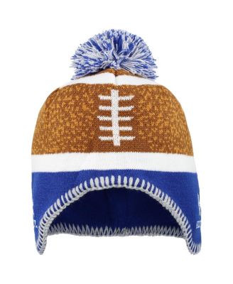 Toddler Brown Kentucky Wildcats Football Head Knit with Pom Hat