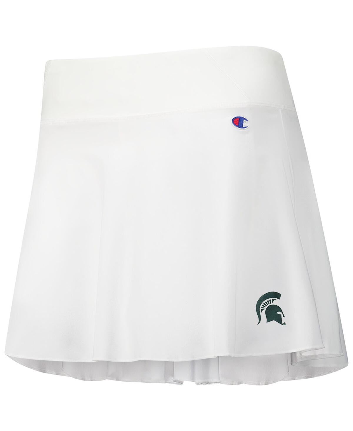 Champion Women's White Michigan State Spartans Tailgate Soft Touch Skort In White