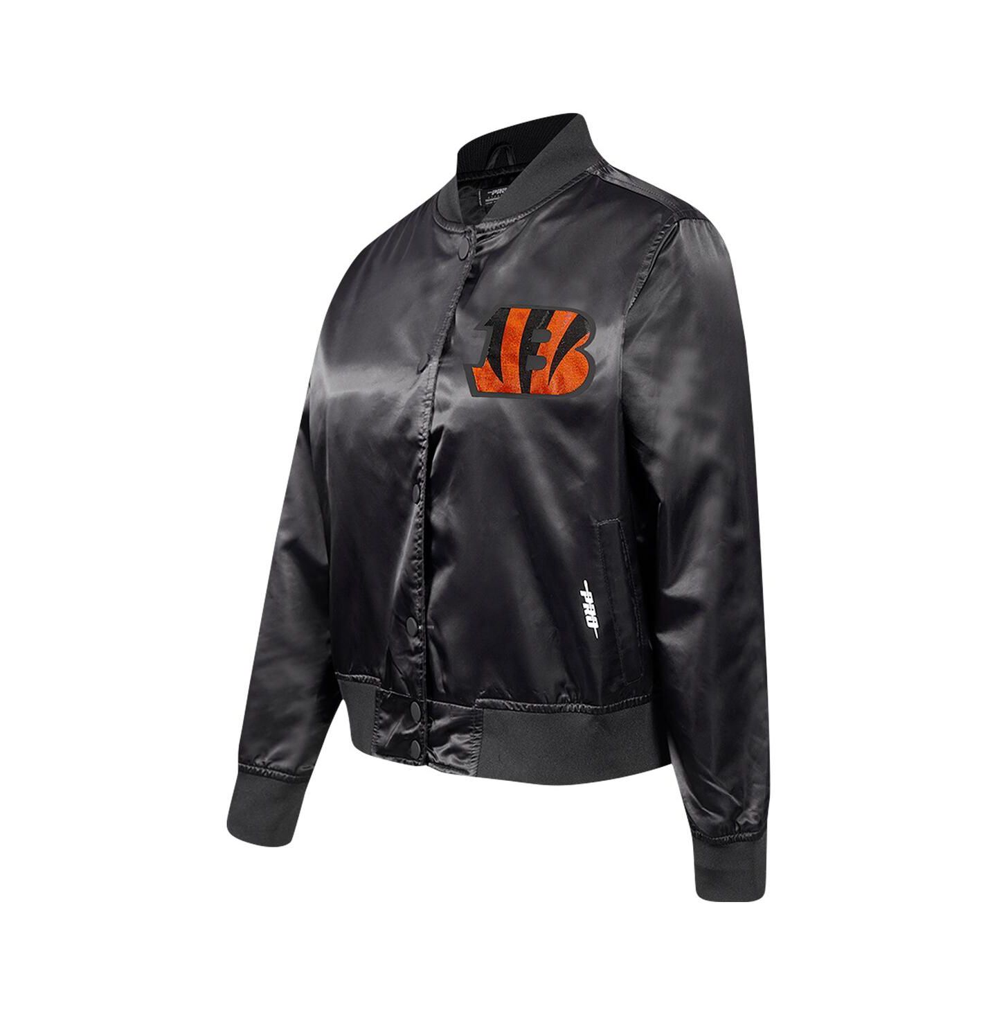 Женская куртка Pro Standard Black Cincinnati Bengals Jeweled Satin Full-Snap — фото 5