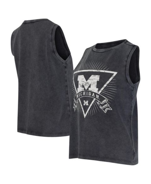Женский топ Concepts Sport Charcoal Michigan Wolverines Distressed Market French Terry
